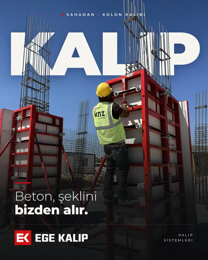 Ege Kalıp için Instagram post tasarımı: Beton, şeklini bizden alır